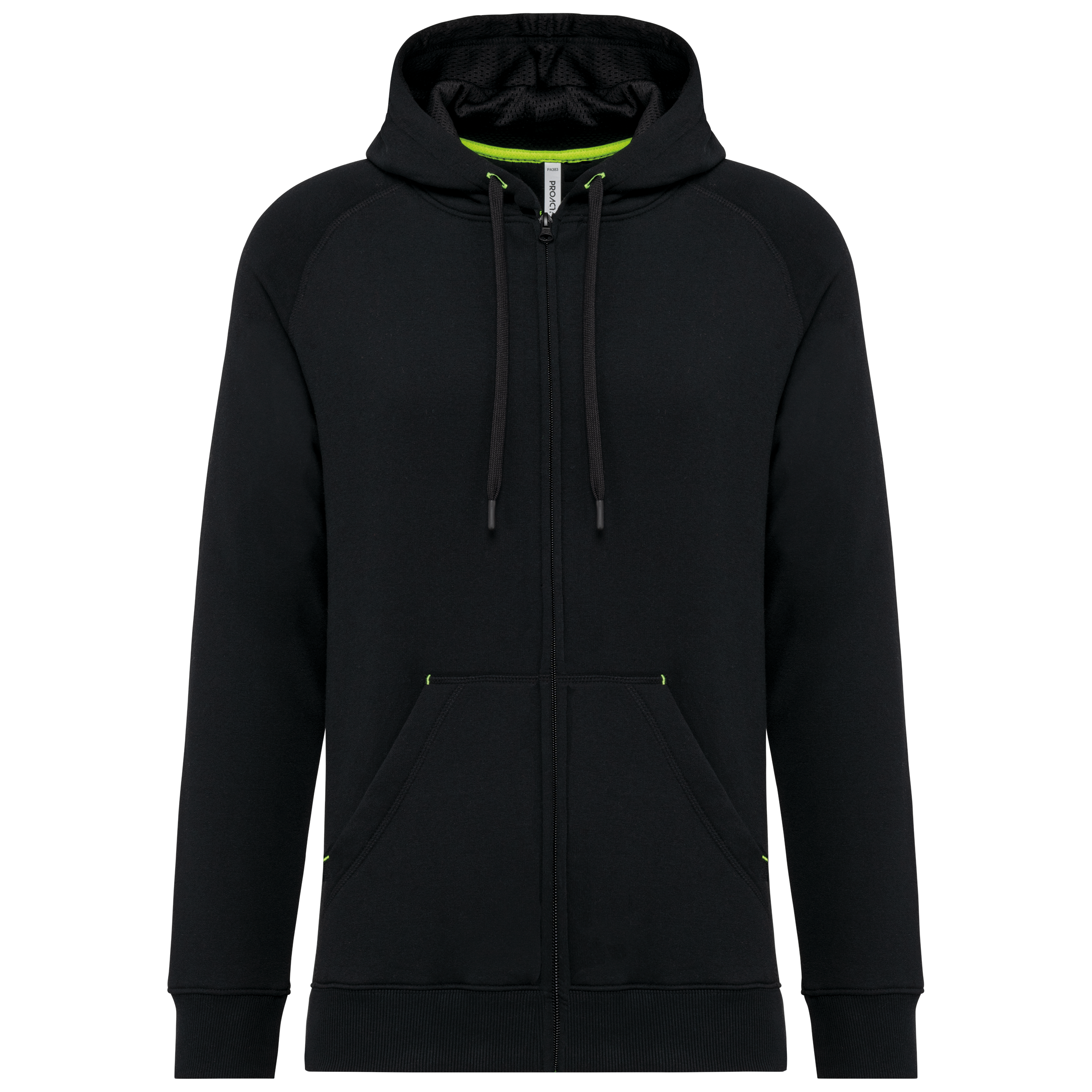 Veste zippée à capuche en polyester/coton - Unisexe