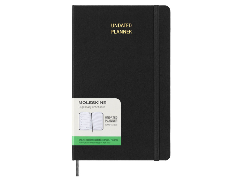 Agenda semainier L non daté Moleskine à couverture rigide