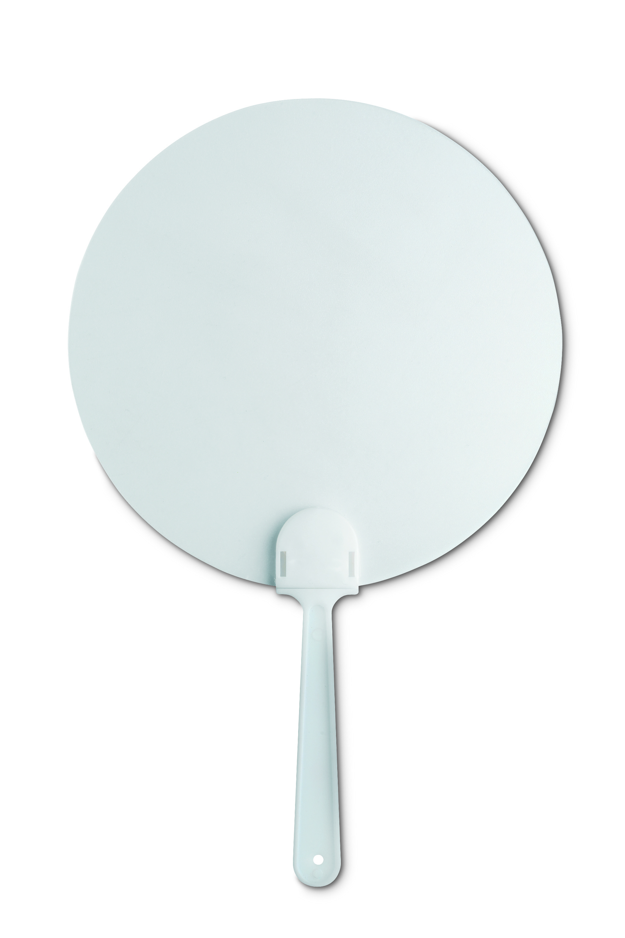 Eventail semi-rigide transparent verni