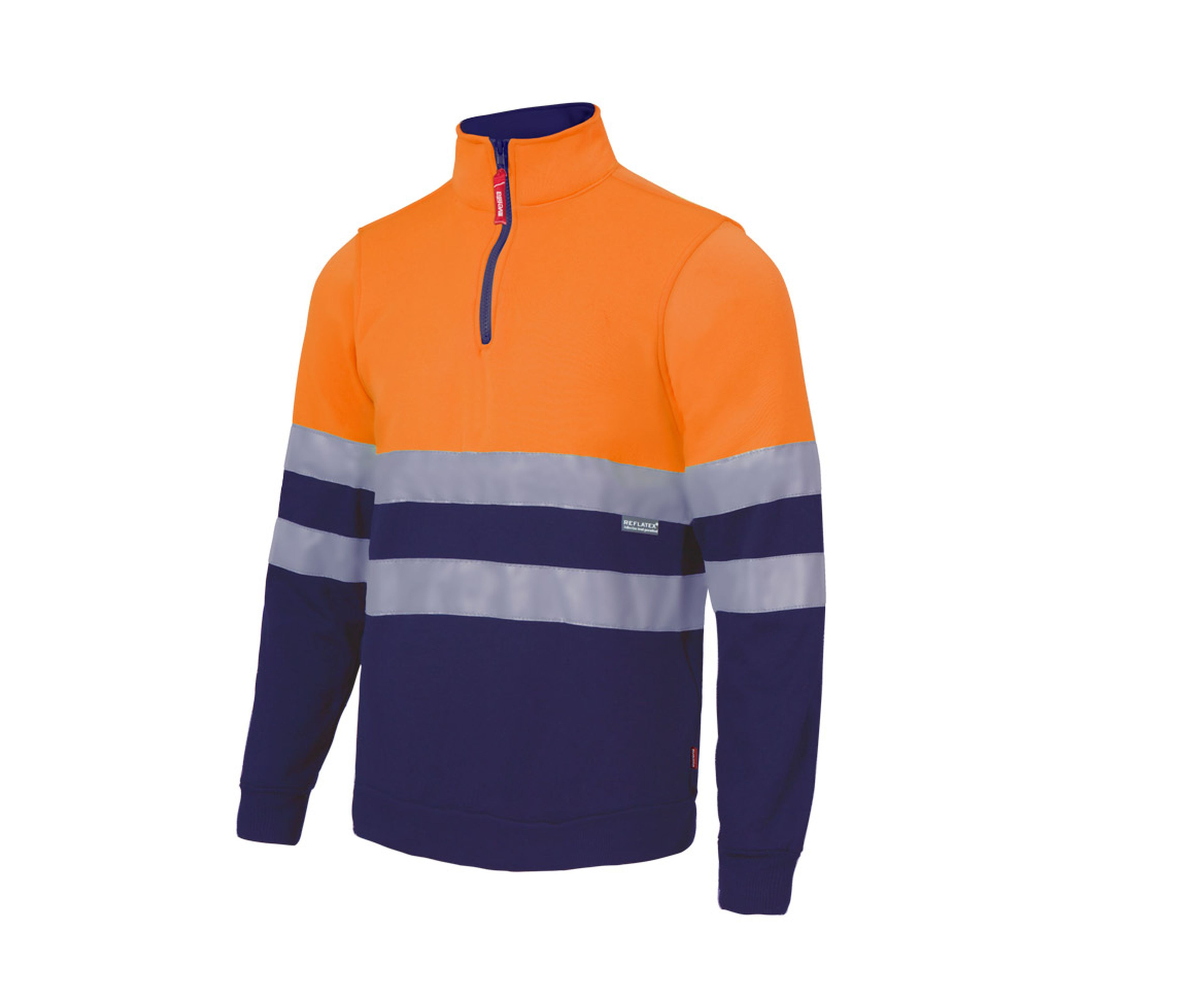 Sweat zippé Sweat bicolore Demi-zippé en polyester - Unisexe