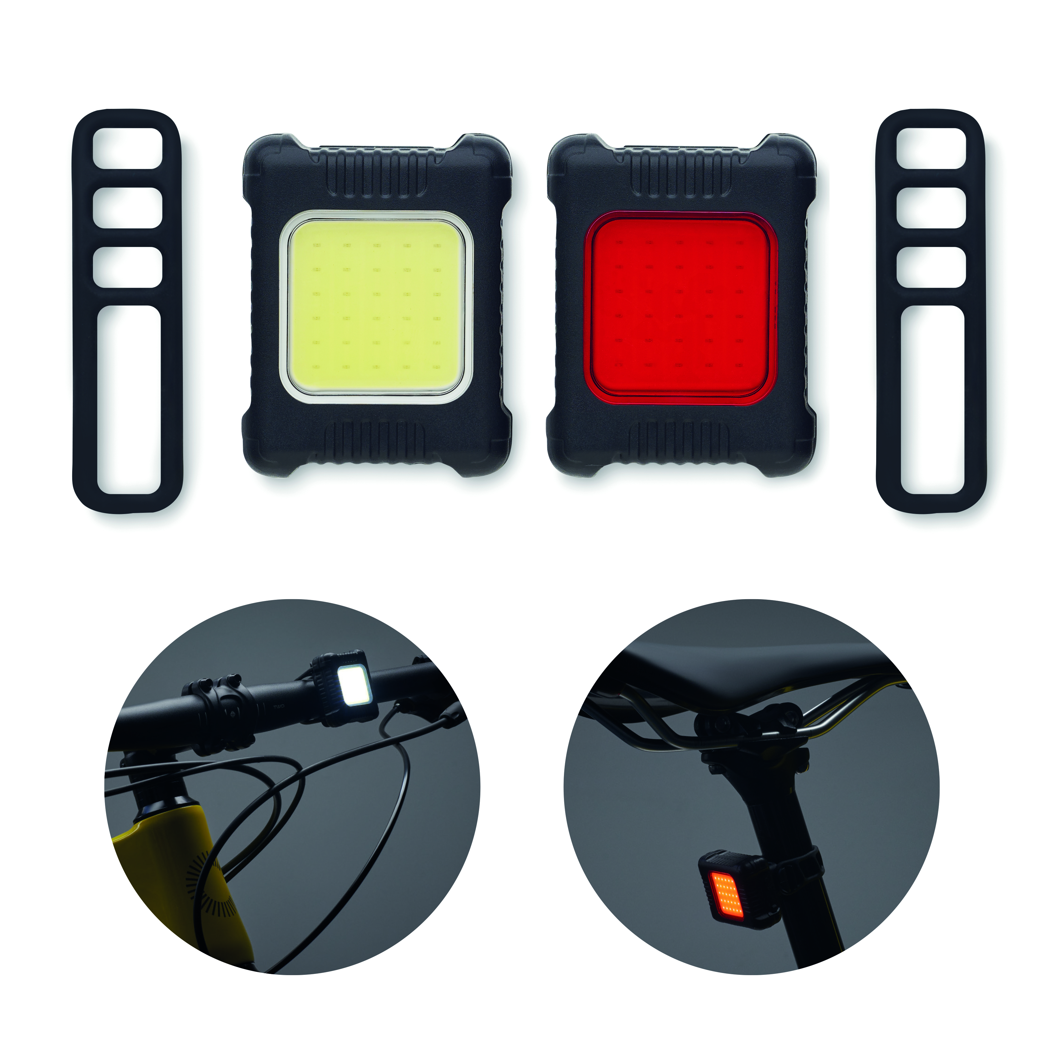 Kit d'éclairage pour vélo rechargeable COB