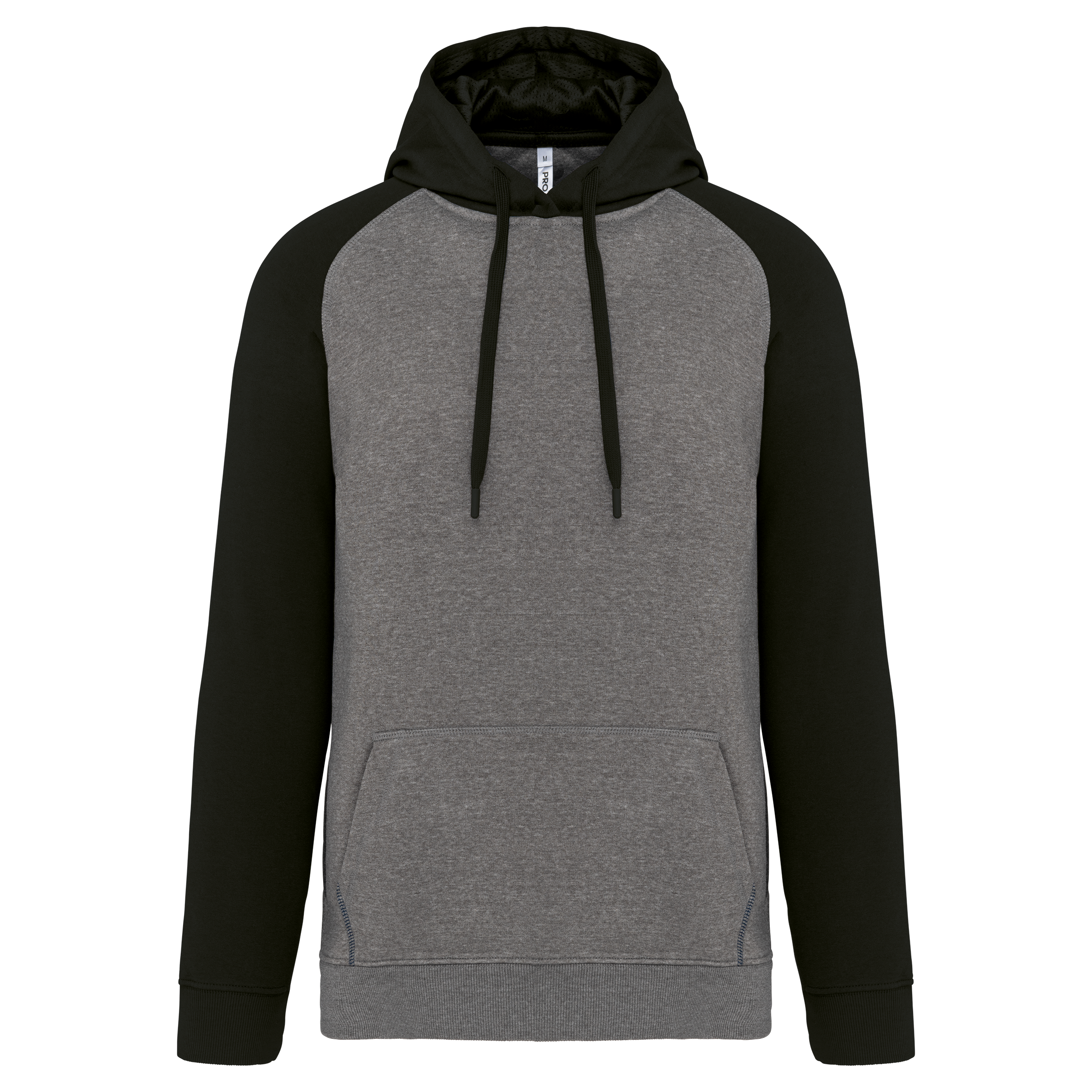 Sweat-shirt à capuche bicolore en polyester/coton - Unisexe
