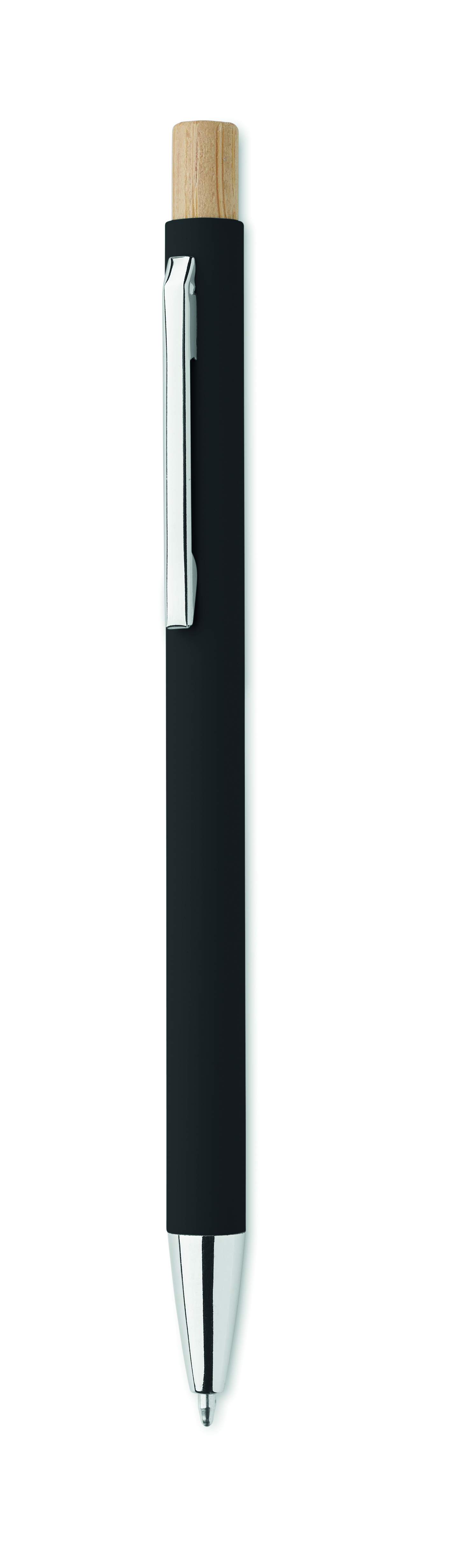 Stylo bille aluminium recyclé bouton bambou