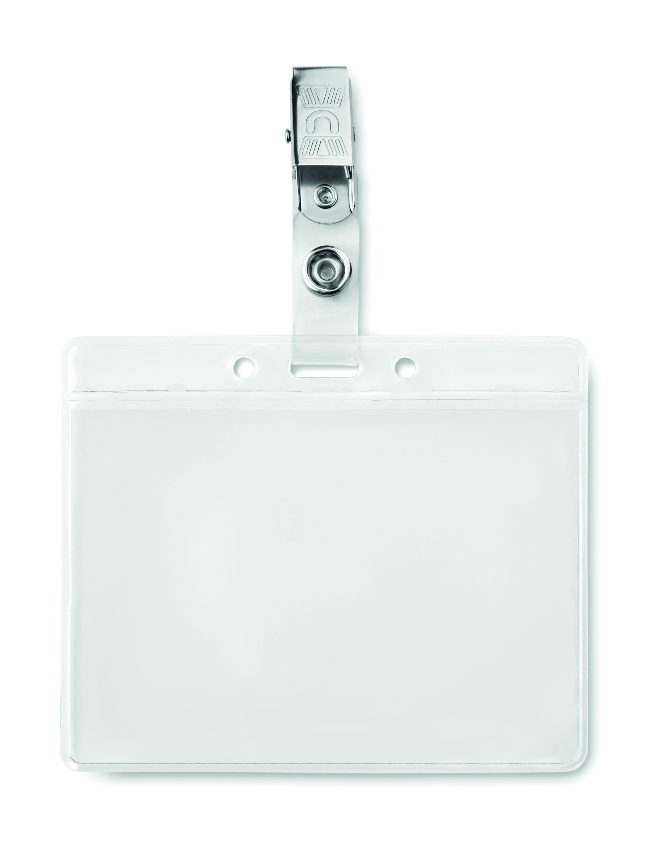Porte-badge PVC clip métal