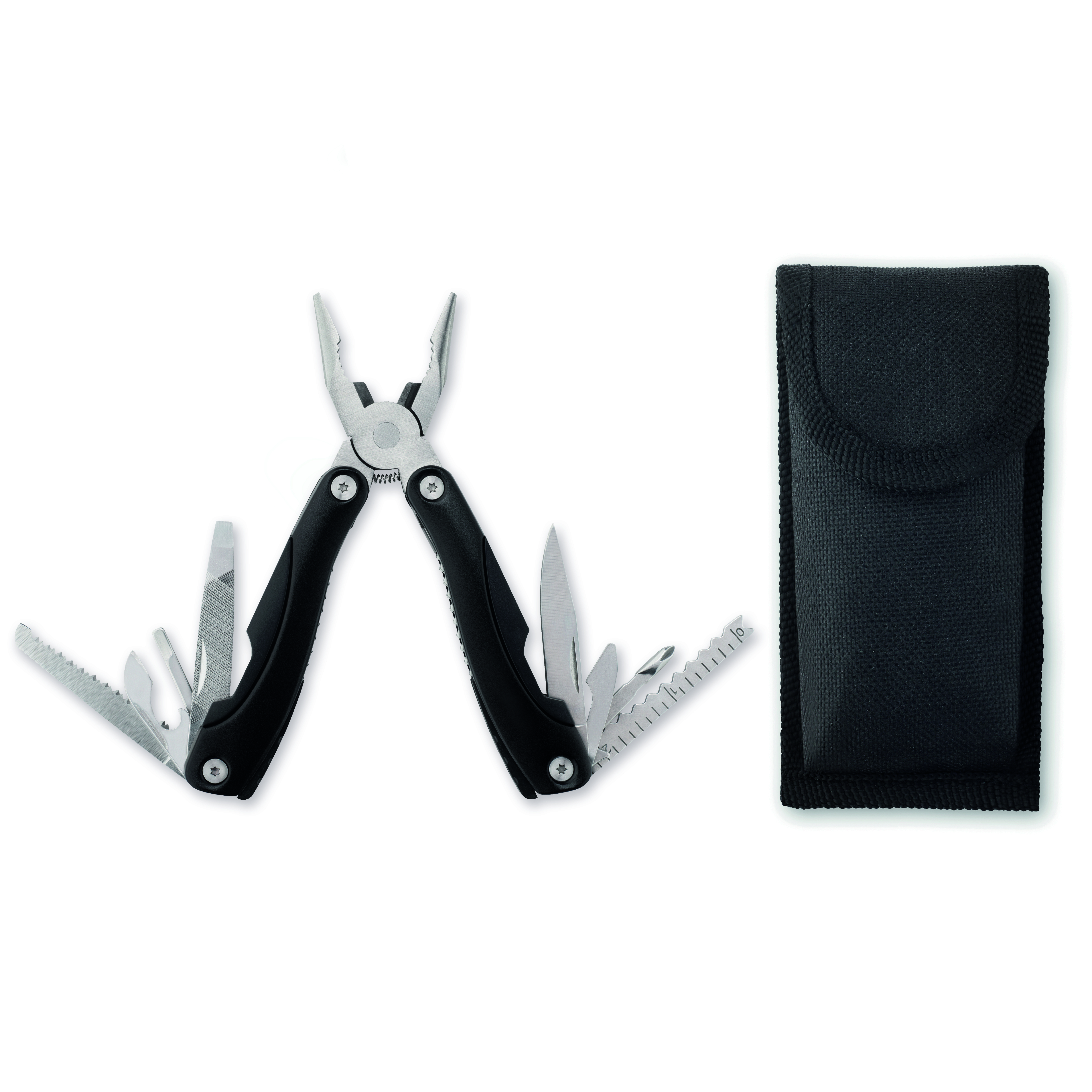 Multi-outils de poche inox 10 accessoires