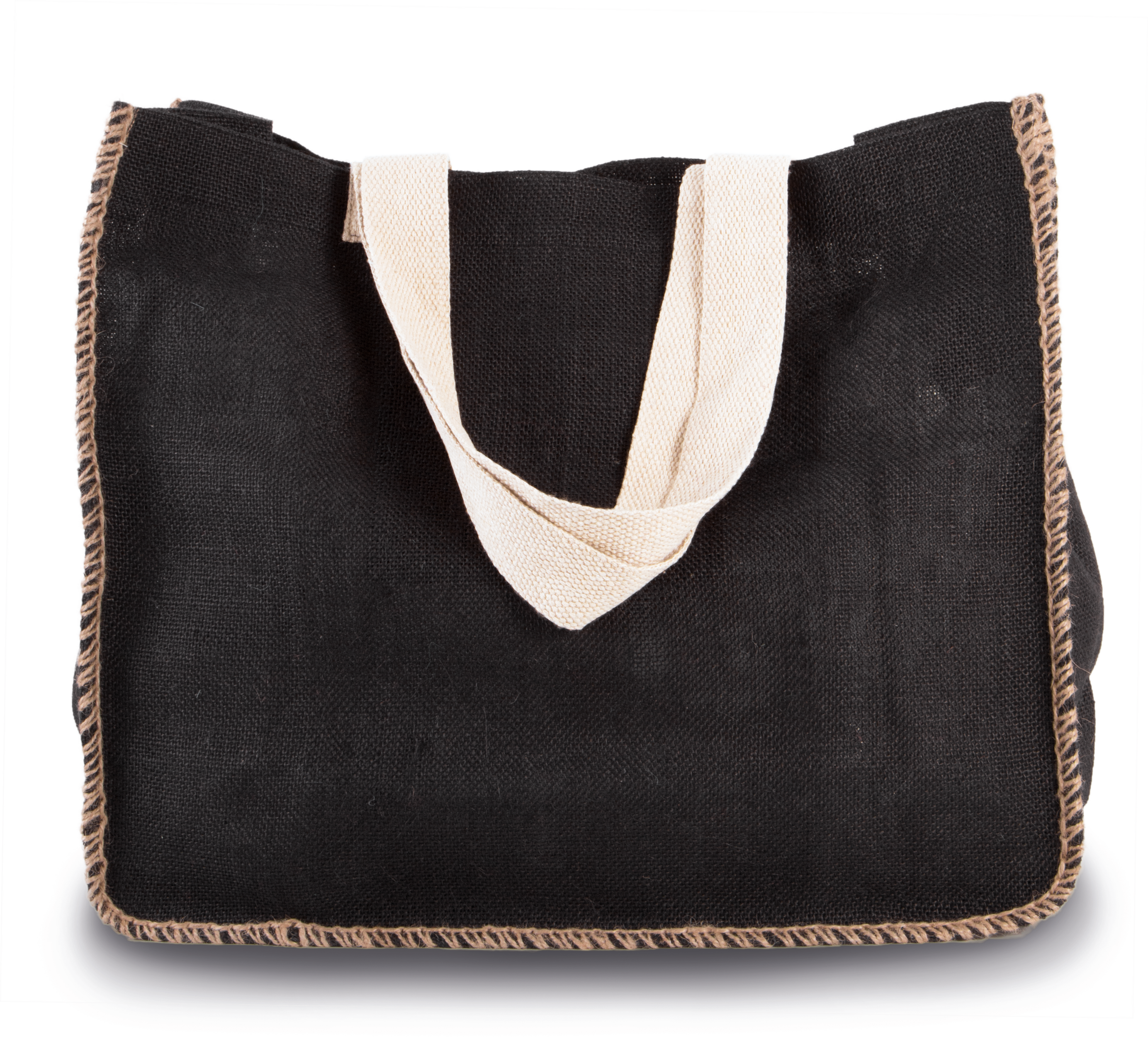 Sac en jute avec coutures contrastées