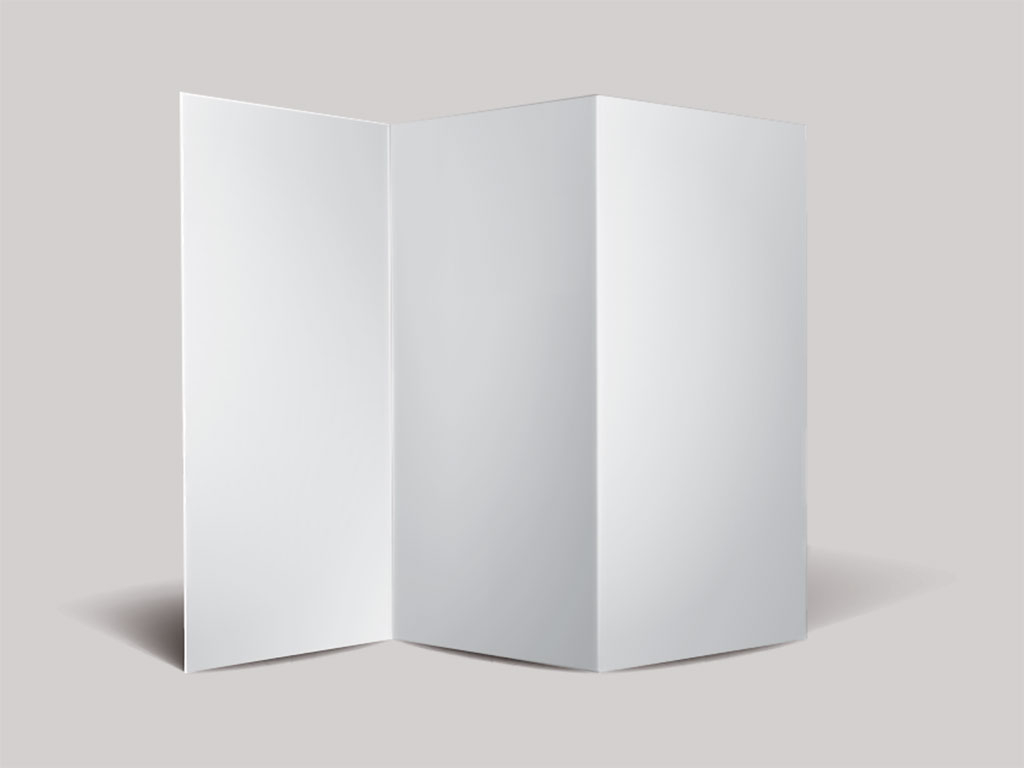 50 Dépliants 3 plis accordéon 40 x 20 cm ouvert - 10 x 20 cm fermé