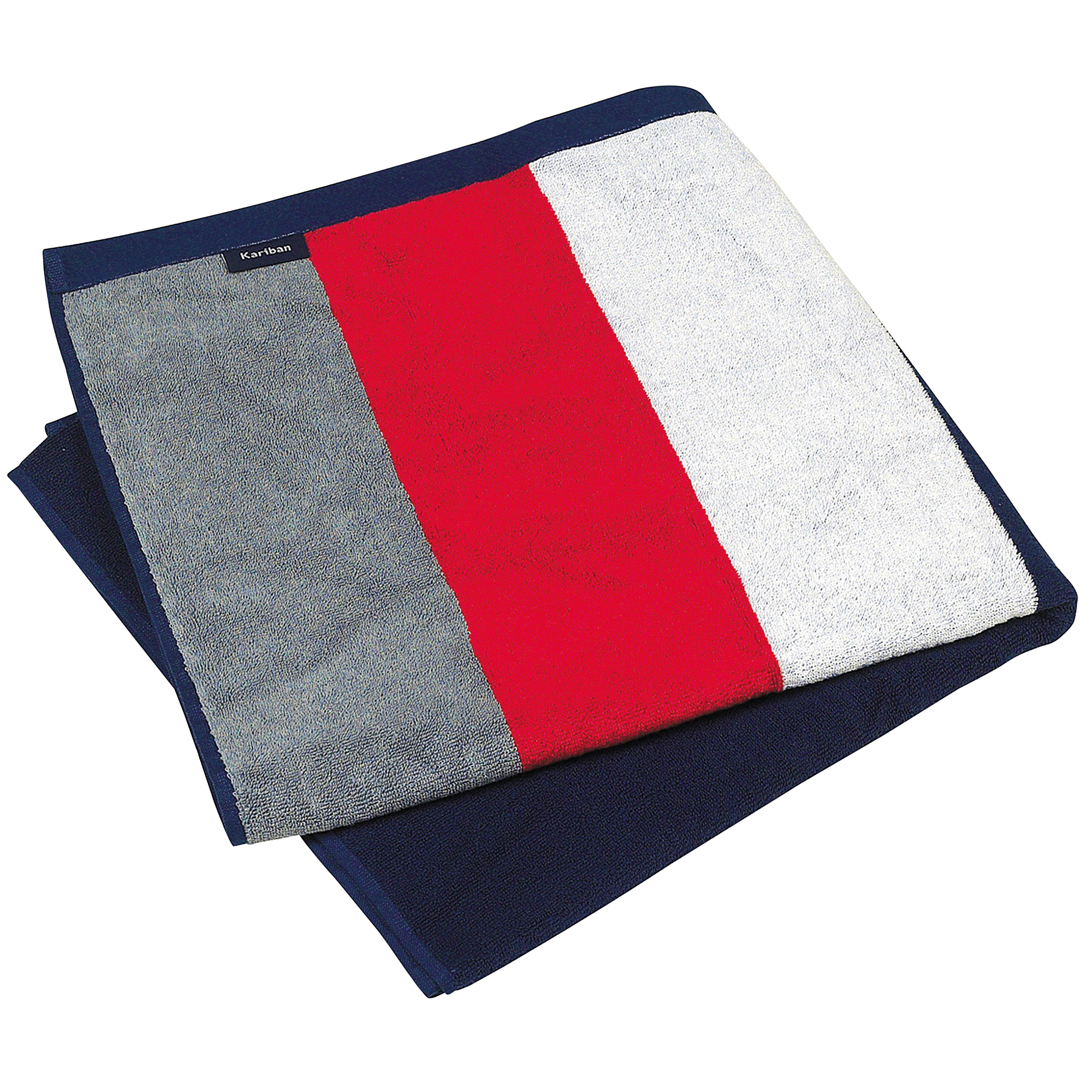 Drap de plage rayé en coton