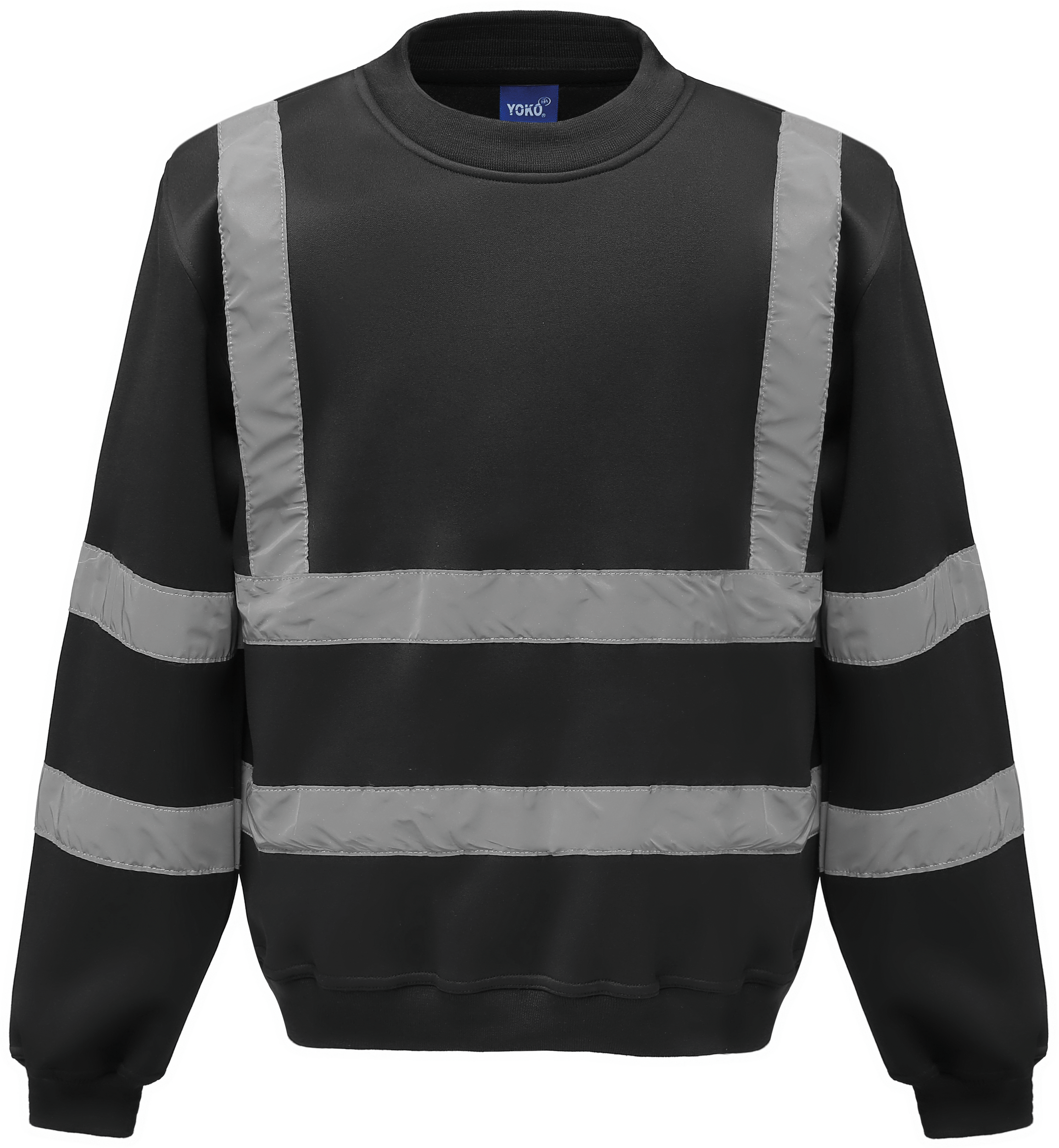 Sweat-shirt haute visibilité col rond en polyester