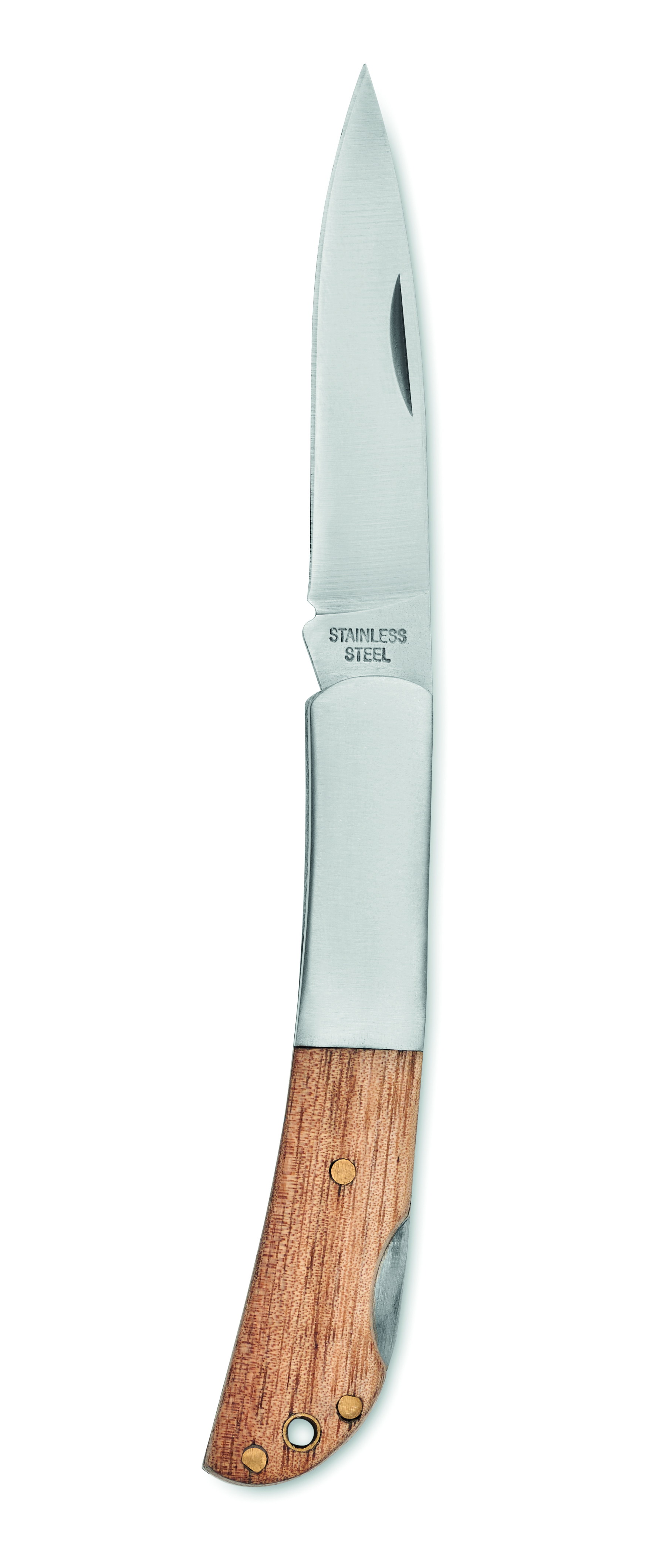 Couteau pliable en acier inoxydable manche acacia 6 cm