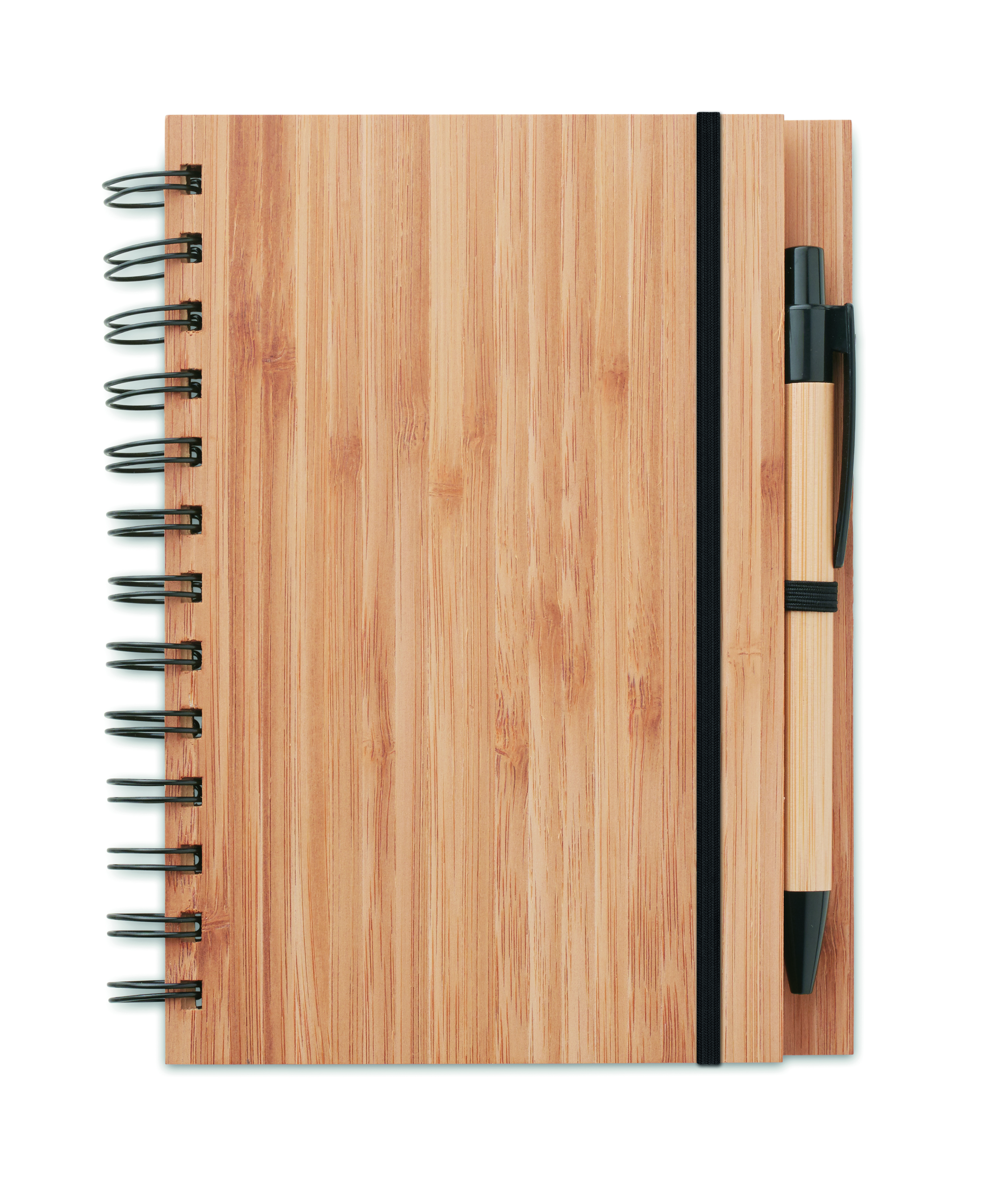 Carnet spirale et stylo en bambou