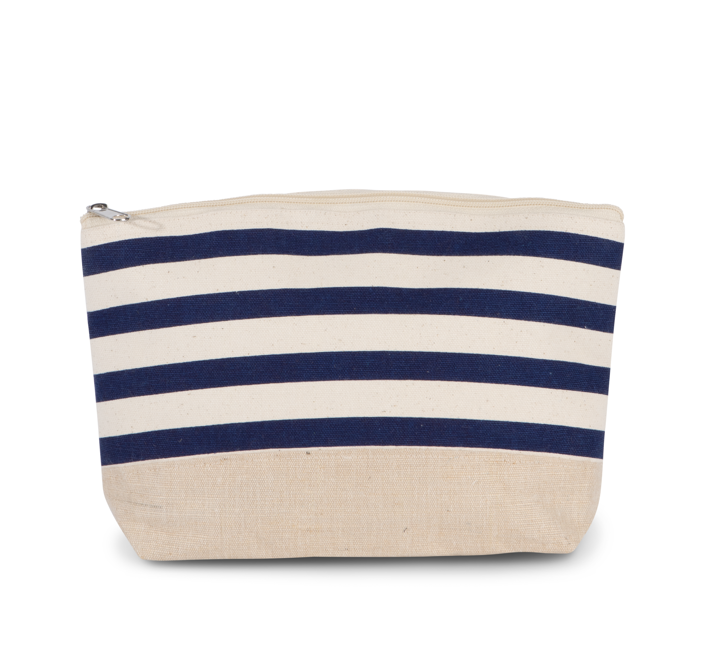 Pochette accessoires imprimé marin en jute/coton