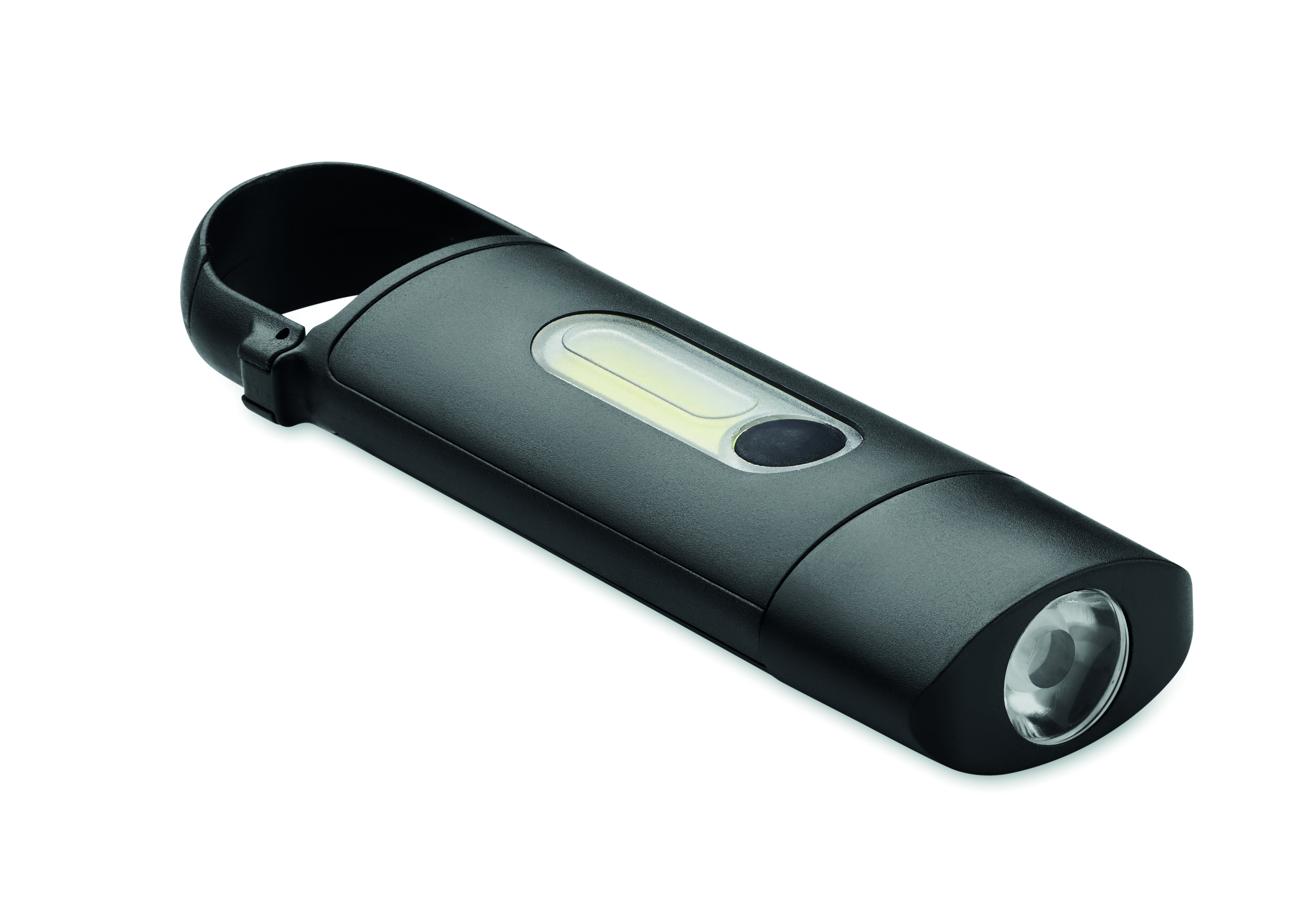 Lampe de poche COB rechargeable avec mousqueton