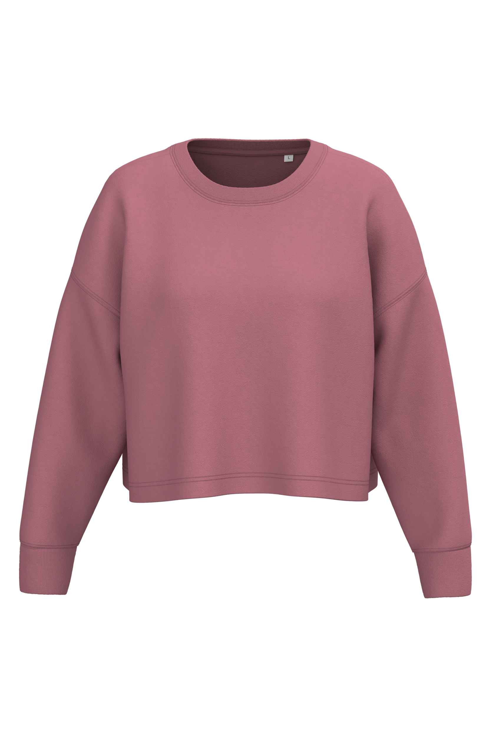Sweat-shirt crop PA395 en coton / polyester - Femme