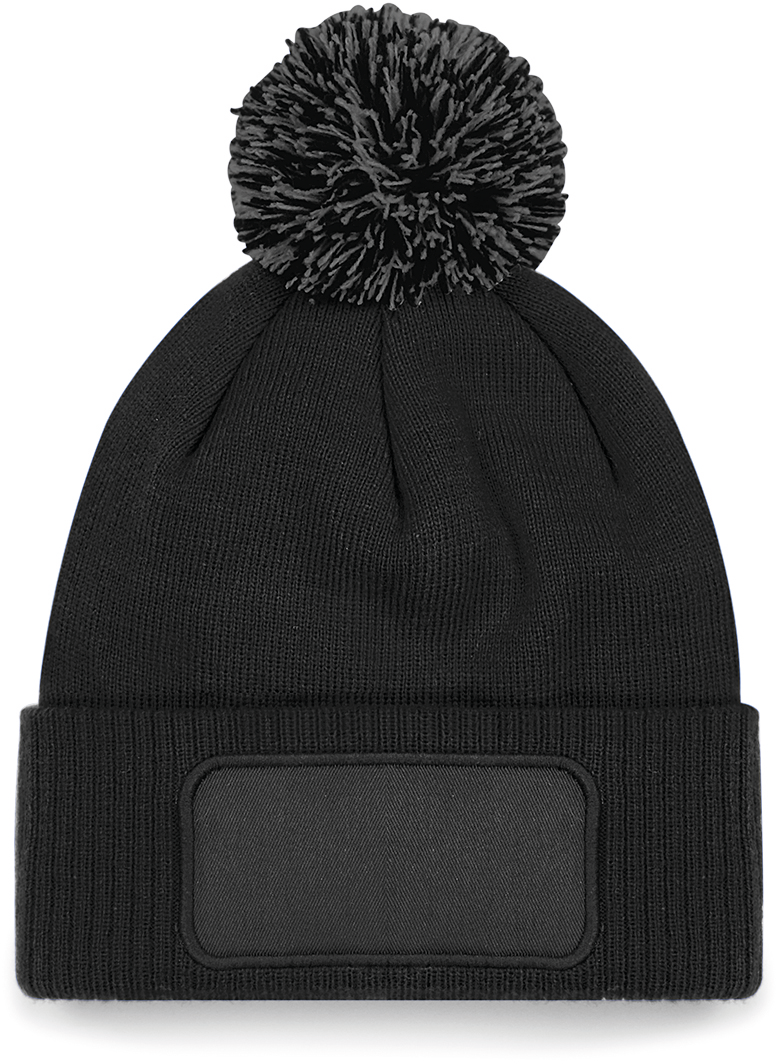 Bonnet à pompon patch Snowstar® en polyester/acrylique