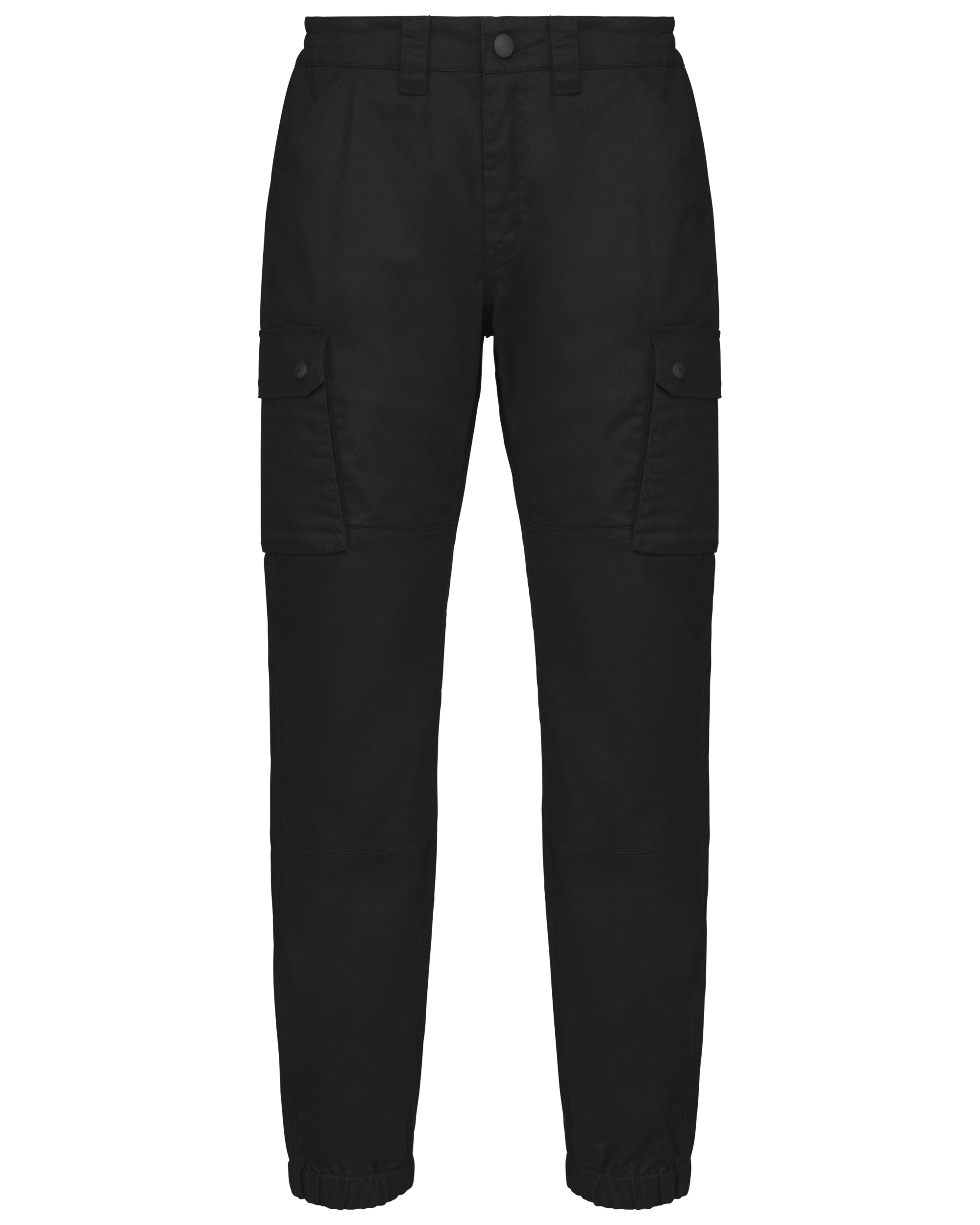 Pantalon cargo avec bas élastiqué en polyester/coton - Unisexe