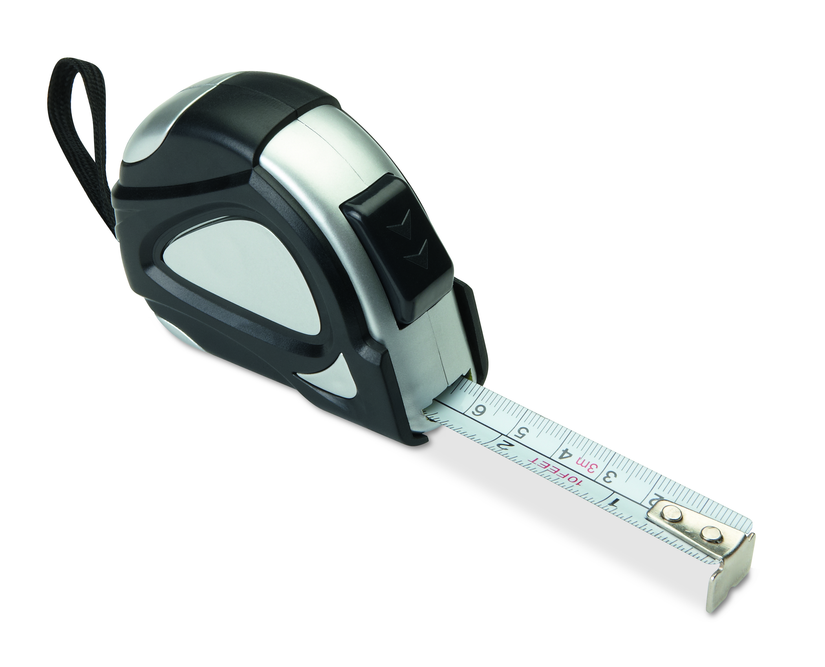 Mètre ruban 3 m ABS argenté