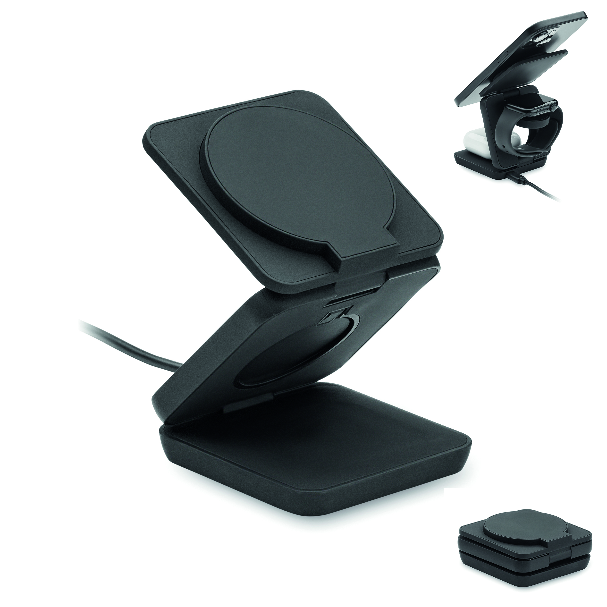 Station de charge pliable 3 en 1