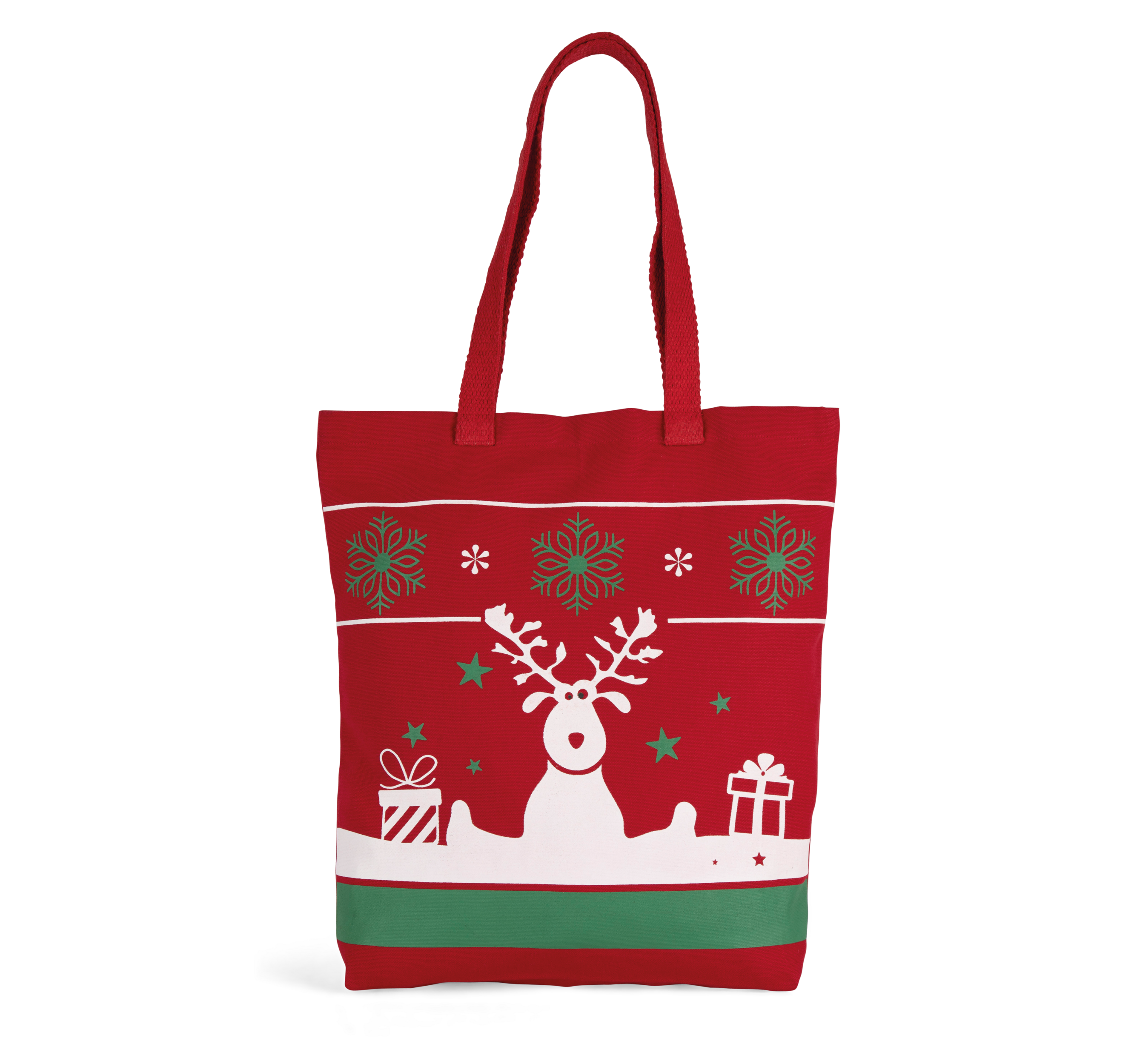 Sac shopping avec motifs de Noël en coton