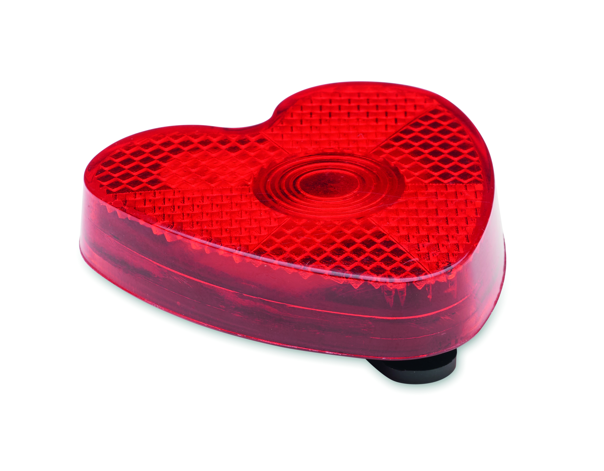 Lampe rouge à réflecteur en forme de cœur