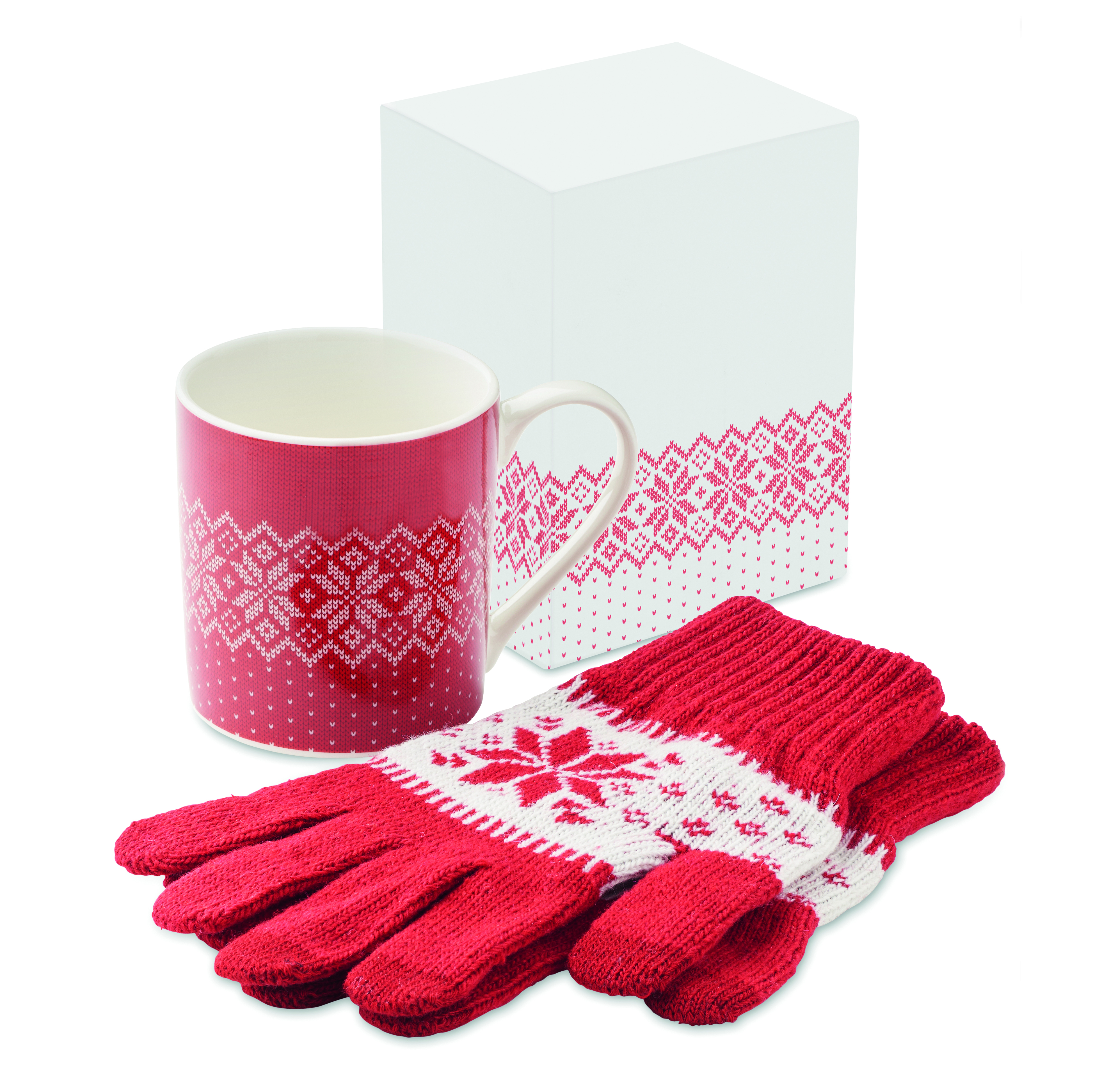 Set mug en céramique et gants hiver tactiles