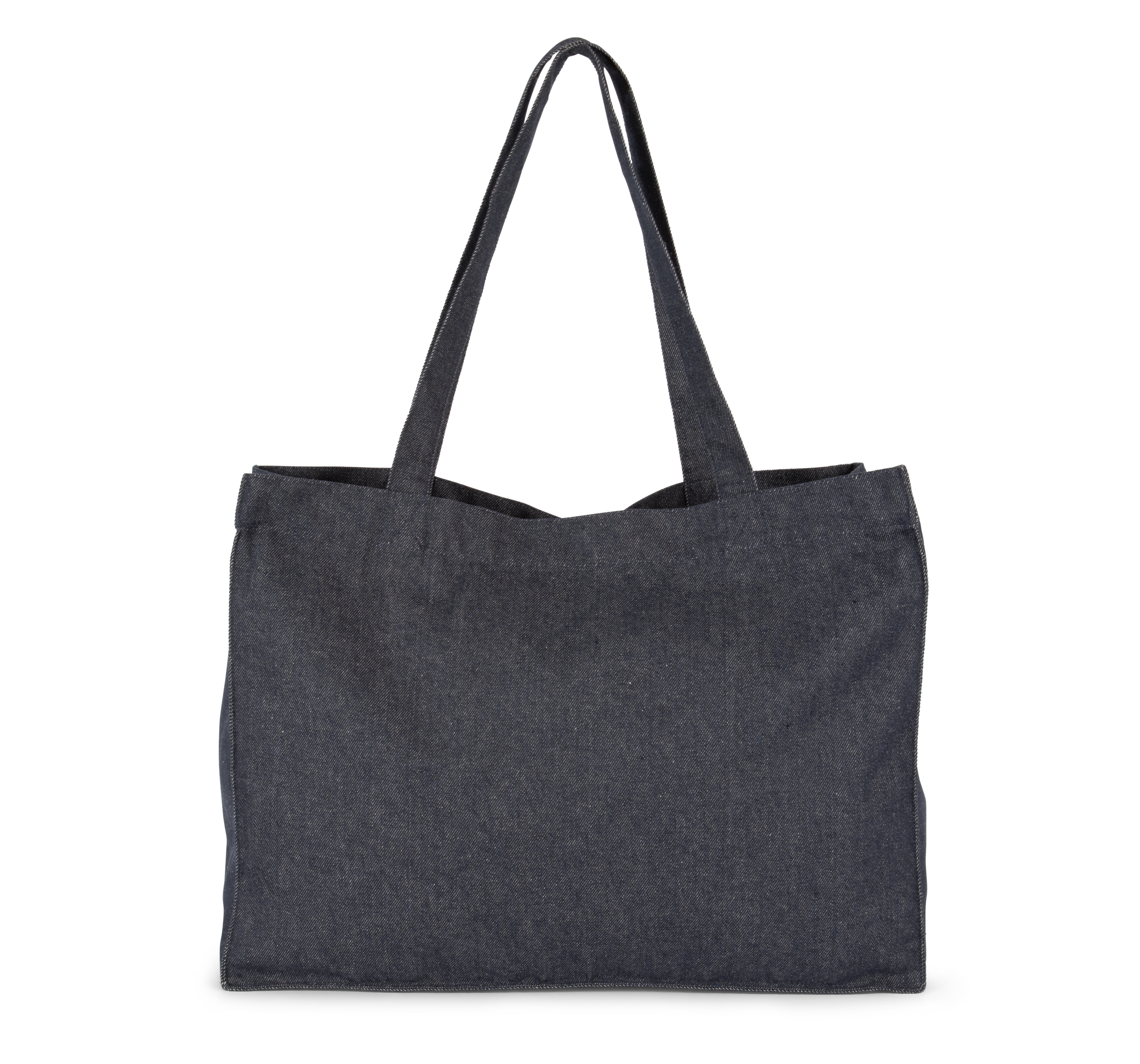 Grand sac shopping denim en coton/polyester