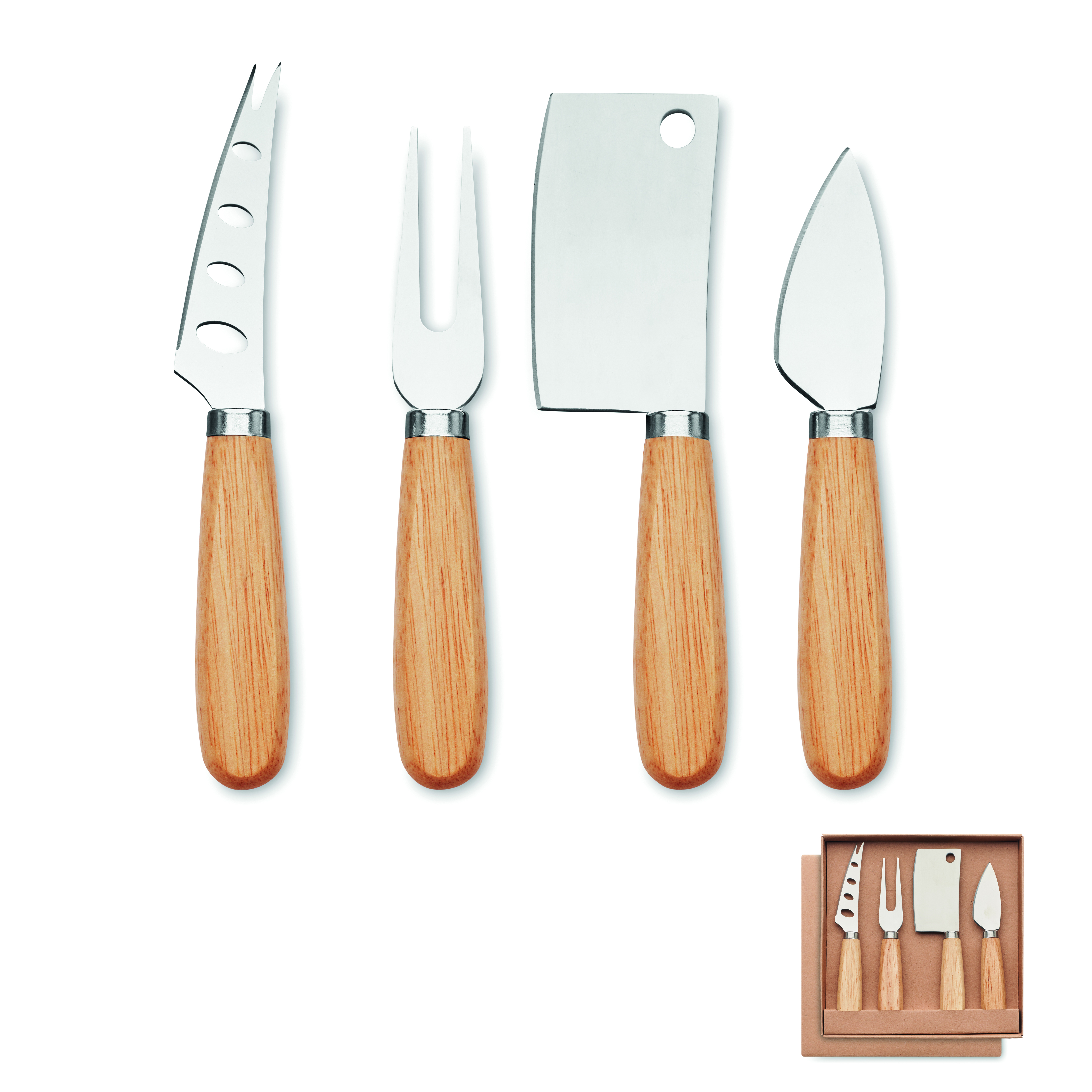 Set de 4 couteaux à fromage en acier inoxydable