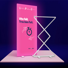 Totem lumineux pliable avec éclairage LED - PrintOclock