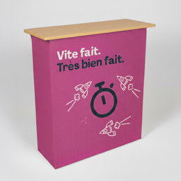 Comptoir publicitaire personnalisé - 100 x 100 cm