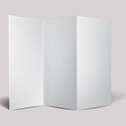 50 Dépliants 3 plis accordéon 40 x 20 cm ouvert - 10 x 20 cm fermé