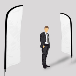 Beachflag plume 3 m personnalisé