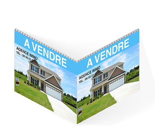 Panneau personnalisé agence immobilière