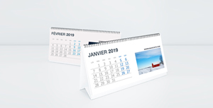 calendrier chevalet personnalisé