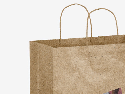 Poignée torsadée sac kraft personnalisé
