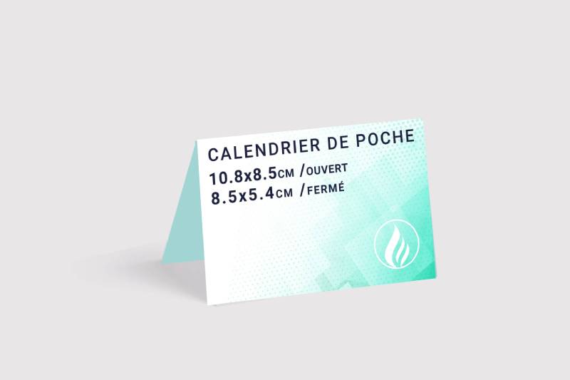 Carte Calendrier Poche Polyester 2024 - Le Calendrier Pub Marquage Quadri