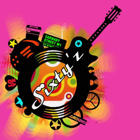 Sticker sixties carré 80 g/m