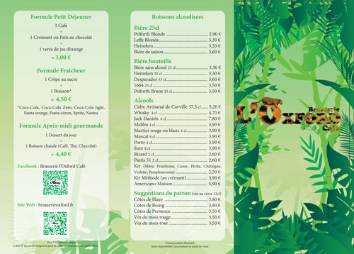 exemple menu