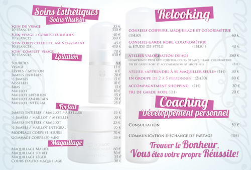 exemple cartes postales soin de beauté